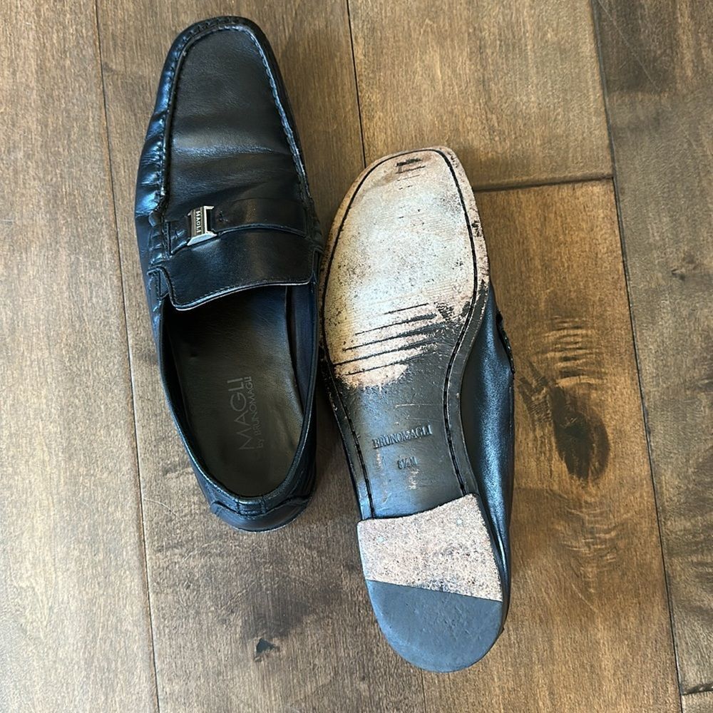 Bruno Magli Davee Black Leather Loafers 8.5 - Picture 6 of 7